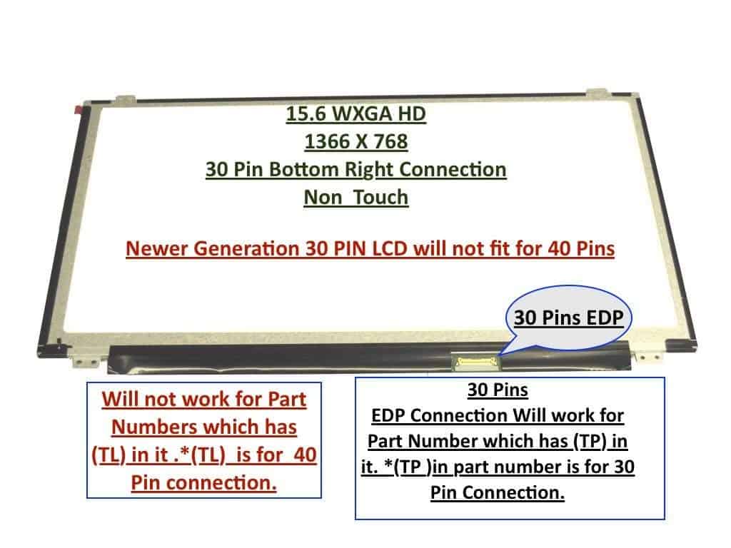 Lenovo G50-30 Screen 30 Pin