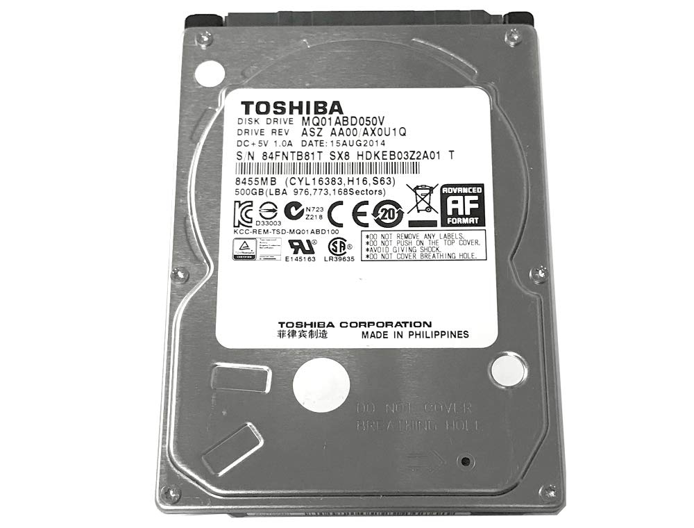 Toshiba MQ01ABD050V 500GB 5400RPM 8MB Cache SATA Notebook  Hard Drive