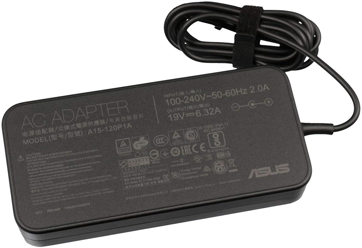 Original 19V 6.32A 120W Laptop Charger for Asus FX505DY-BQ002T PA-1121-28, 0A001-00064600, 0A001-00064700 6.0mm*3.7mm