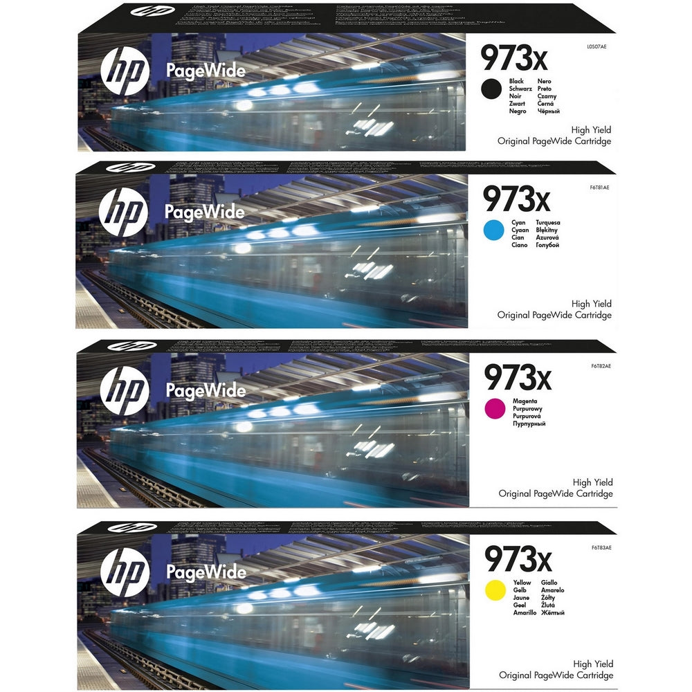 Original HP 973X CMYK Multipack High Capacity Ink Cartridges