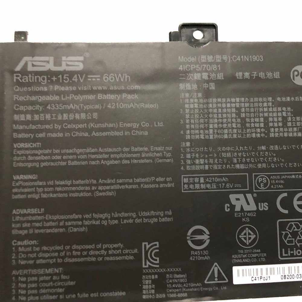 Original 66Wh C41N1903 Asus ExpertBook B9 B9400CE-KC0166R 0B200