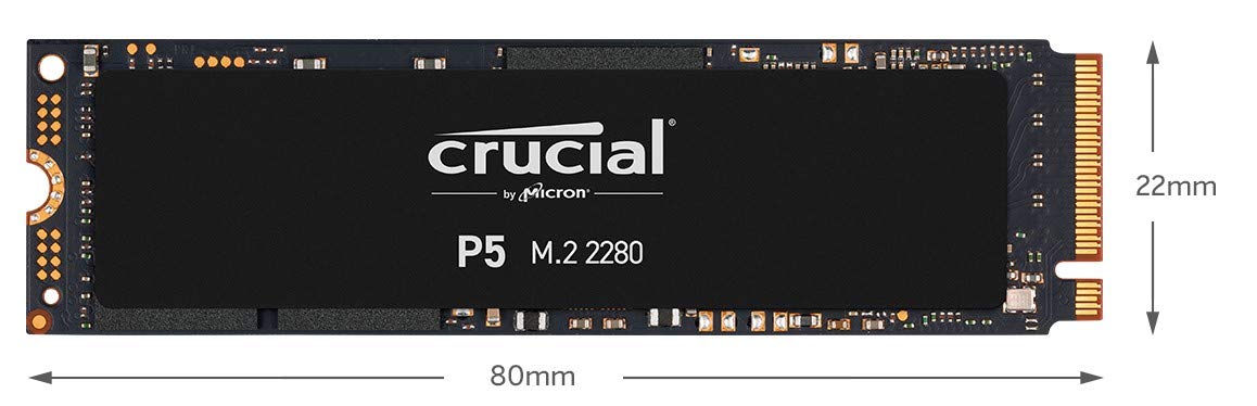 Crucial P5 250GB 3D NAND NVMe Internal SSD, up to 3400MB/s - CT250P5SSD8