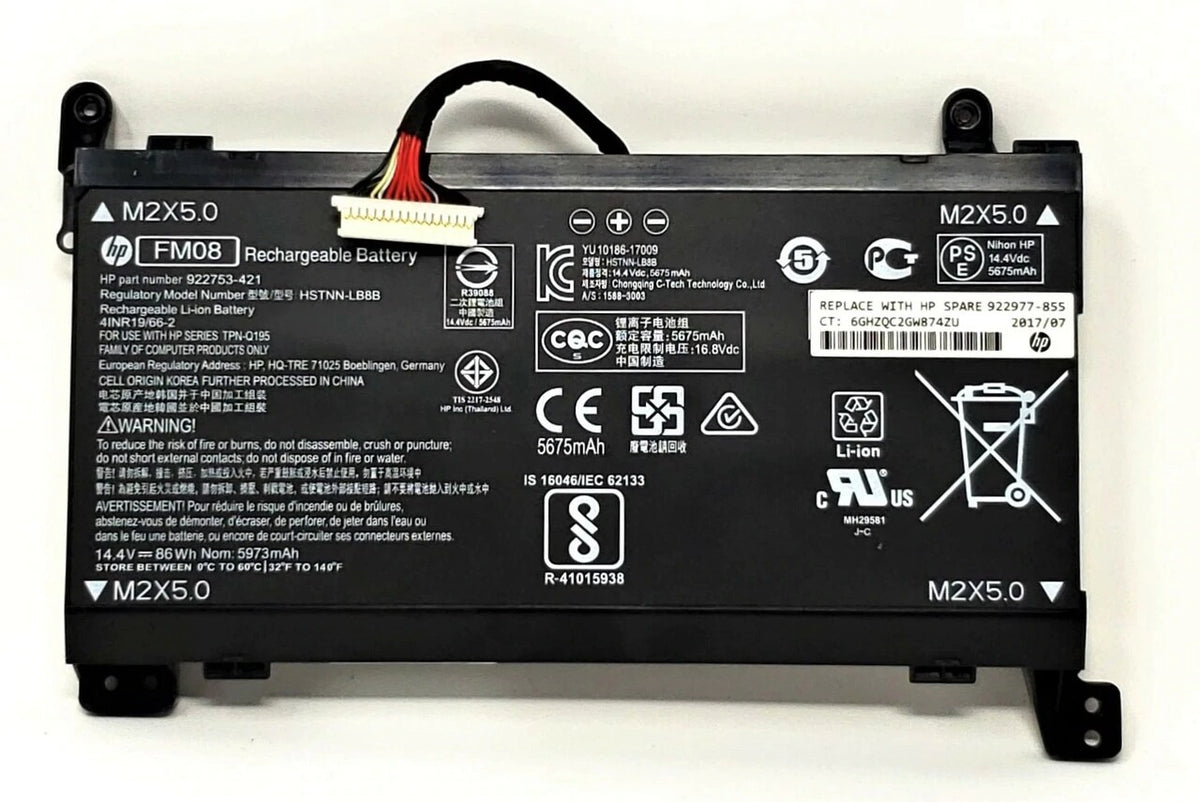86Wh FM08 16-Pin Akku Für HP Omen 17-AN013TX 17-AN014TX