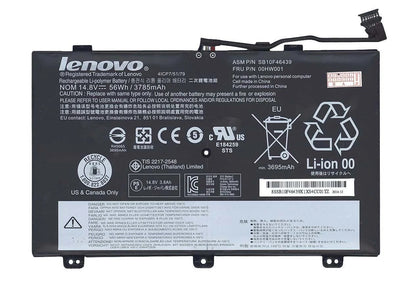 Original Lenovo ThinkPad S3 Yoga 14 ThinkPad S5 FRU P/N 00HW001 ASM P/N SB10F46438 4ICP7/52/76  Laptop battery