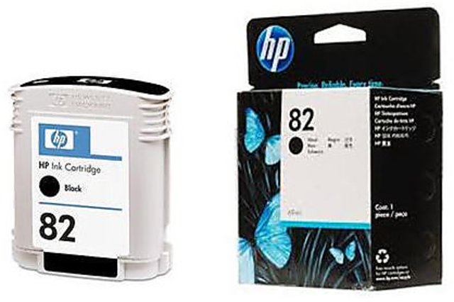 HP 82 Black Ink Cartridge, CH565A