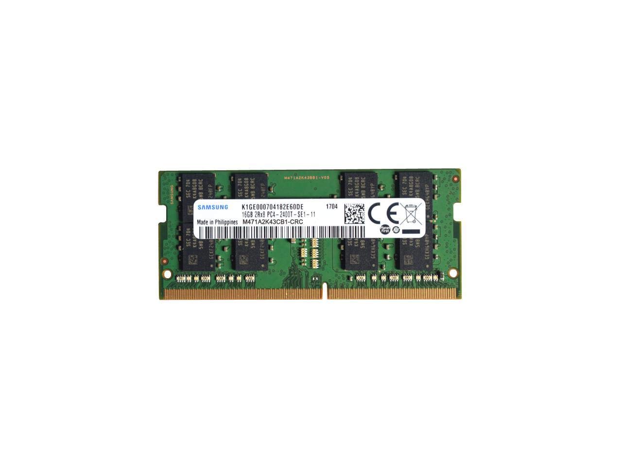 Samsung 16GB DDR4 PC4-19200, 2400MHz, 260 PIN SODIMM, CL 17, 1.2V
