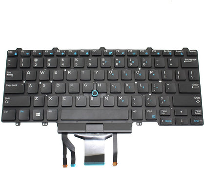 Replacement Dell Latitude 14 5000 (E5450) (E5470) 14 7000 (E7450) (E7470) Series PN: 0D19TR Backlight Keyboard with Point Stick