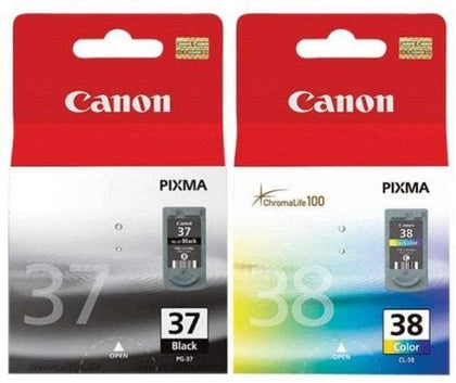 Canon 37 Black And 38 Colour Ink Cartridges