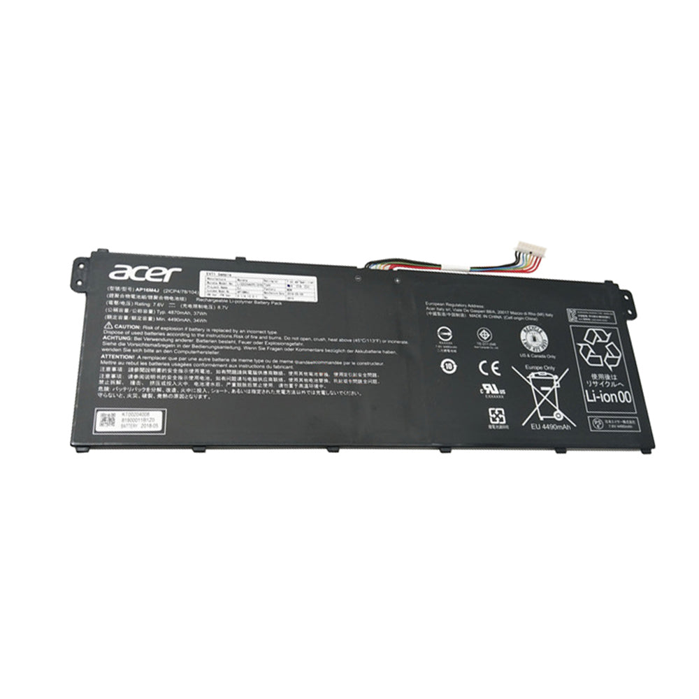 Original AP16M4J Laptop Battery for Acer Chromebook R751TN-C5P3  7.6V 37Wh 4490mAh