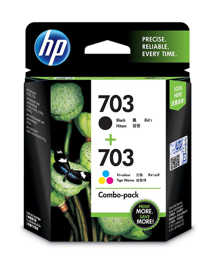 HP 703 Combo Ink Cartridge (Black / Tri-color)