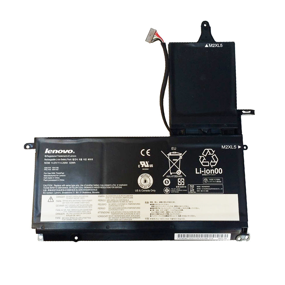 14.8V 63Wh Original  45N1166 45N1167 Laptop Battery Compatible with Lenovo ThinkPad S5 S530 S531 S540