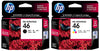 HP 46 2-Pack Inkjet Print Cartridges (1 Black+Tri-Color Ink Cartridge)