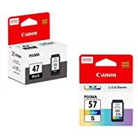 Canon Combo Pg 47 and Cl 57 Small Ink Cartridge Set of 2