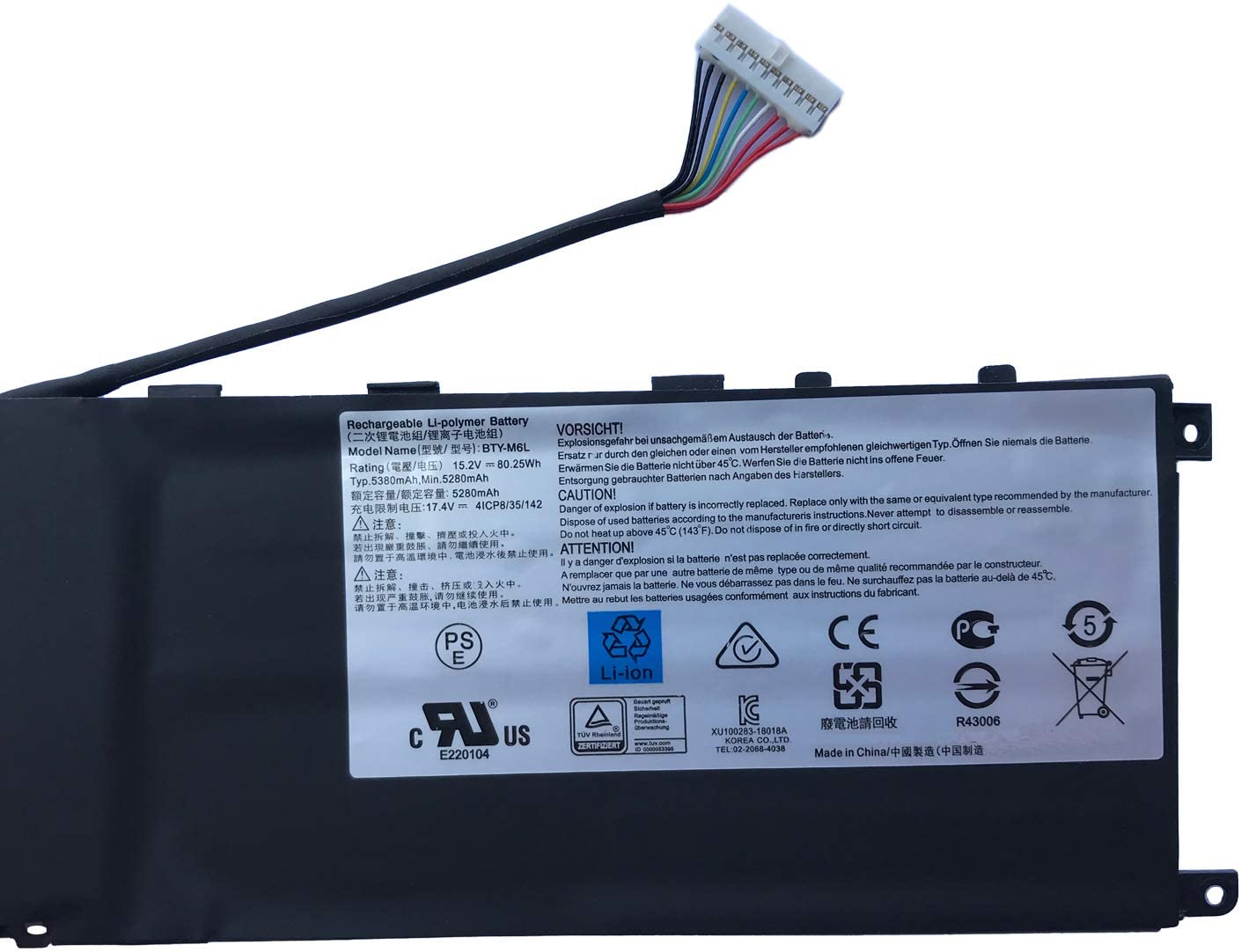 Dell MSI BTY-M6L Laptop Battery