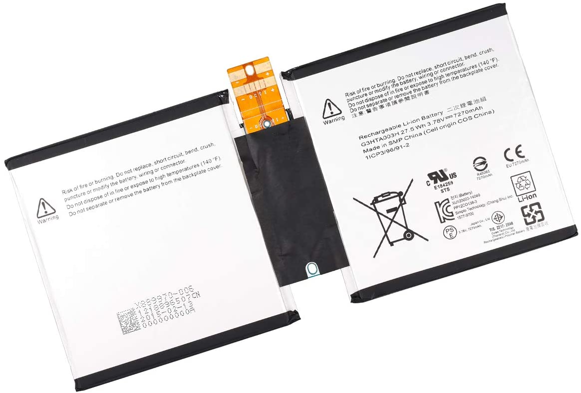 Microsoft G3HTA003H Battery Compatible with Microsoft Surface 3 1645 G3HTA004H G3HTA007H (3.78V 27.5Wh 7270mAh)