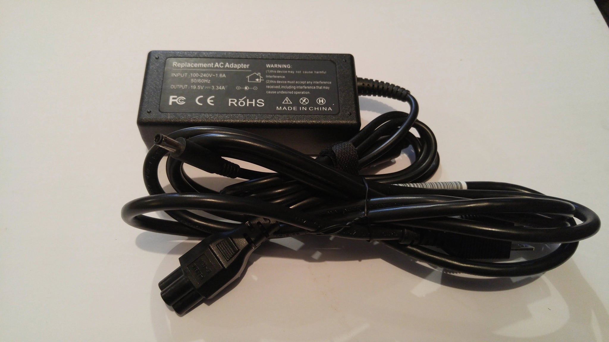 Replacement Laptop Adapter 65W 19.5V 3.34A (4.5 x 3.0 mm pin) for Dell Inspiron 11 3000 3147, 3148, 13 7347, 7352