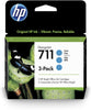 HP 711 3-pack 29-ml Cyan Designjet Ink Cartridge (CZ134A) for HP DesignJet T120 24-in Printer