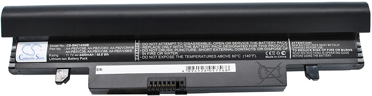 Replacement Laptop Battery for Samsung N148, N150, AA-PB2VC6B / 11.1v / 4400 mAh/Double M