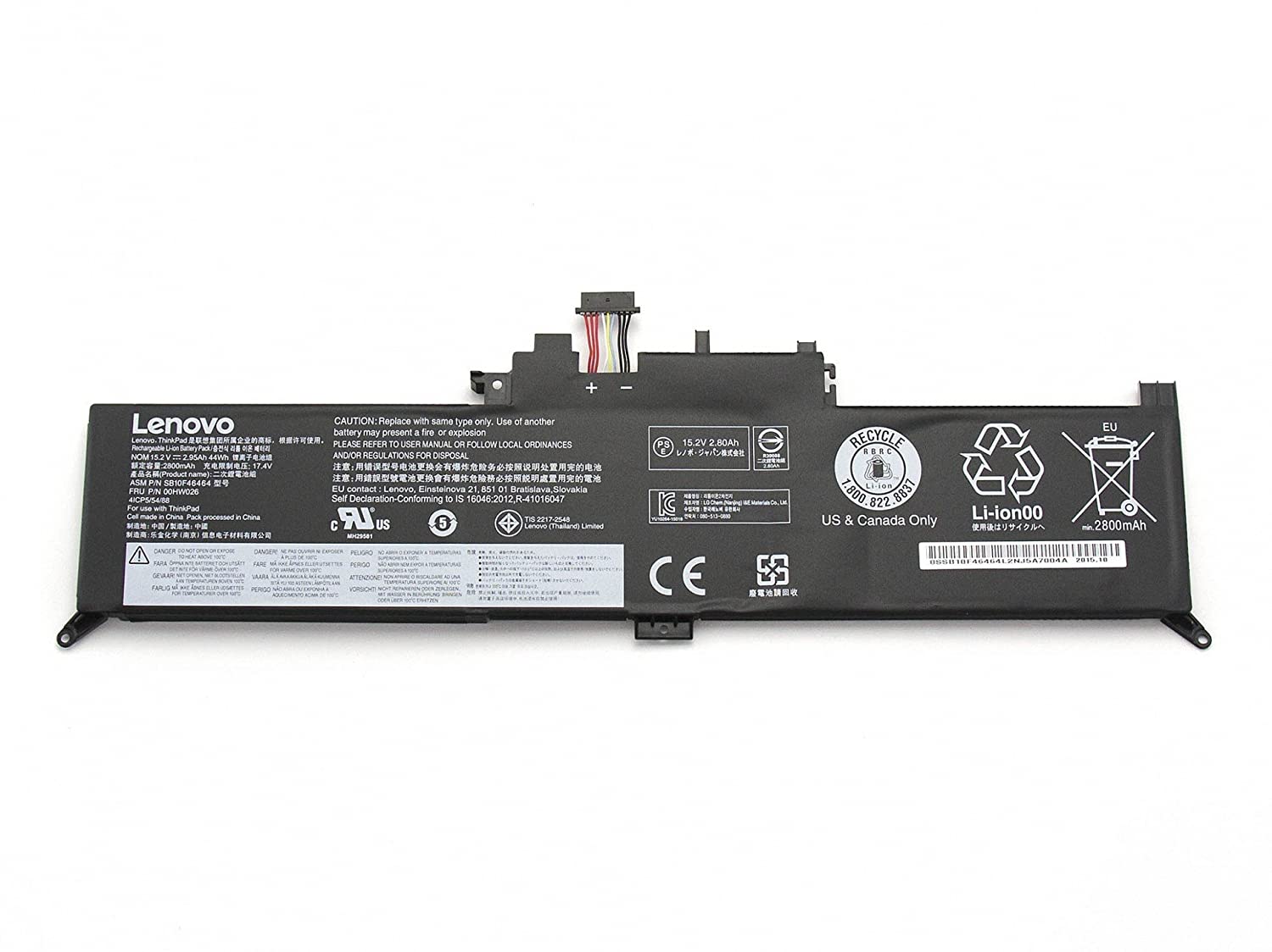 Laptop Batteries compatible with Lenovo ThinkPad Yoga 260 Series 00HW027 00HW026 SB10F46464 SB10F46465 Li-ion Battery