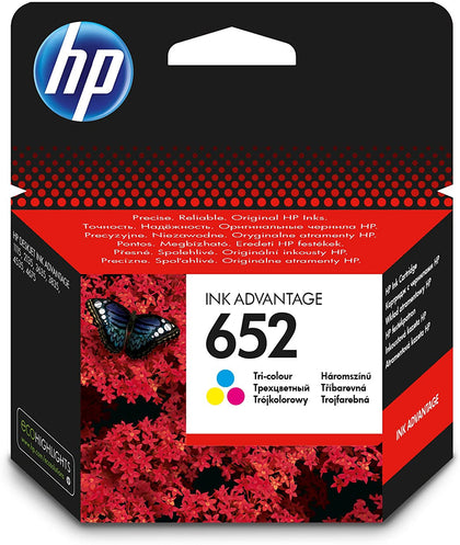 HP original ink F6V24AE, HP 652, color, 200p, HP DeskJet IA 4530, 4535, 4675, 1115, 2135, 3635