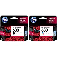 HP 680 Ink Cartridges Combo Pack (1 Black+ 1 tri-Color Cartridge)