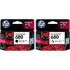 HP 680 Ink Cartridges Combo Pack (1 Black+ 1 tri-Color Cartridge)