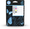 Genuine HP 6ZC69AE 953 Ink Cartridges, Black/Cyan/Magenta/Yellow, Multipack