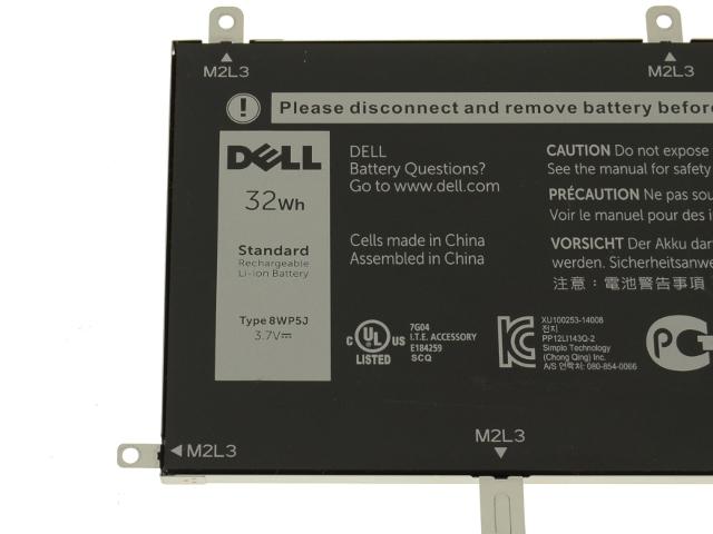 3.7V 32wh Original 8WP5J Laptop Battery compatible with Dell Venue 10 Pro 5000 5055 69Y4H 069Y4H Tablet