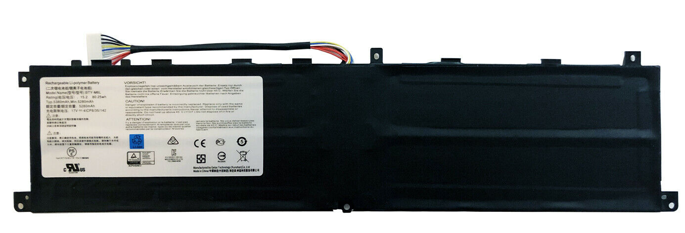  MSI BTY-M6L Laptop Battery for MSI 8RF GS65 PS42 8RB PS63 8RC MS-16Q3GS65
