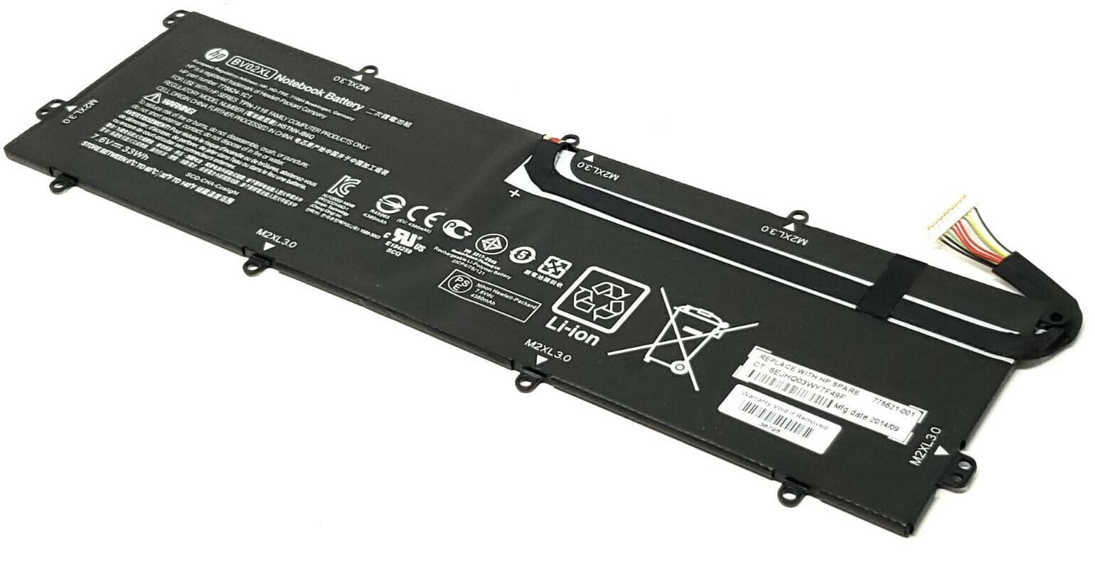 Original BV02XL Laptop Battery compatible with HP ENVY X2 Detachable 13 Series 775624-1C1 776621-001 HSTNN-IB6