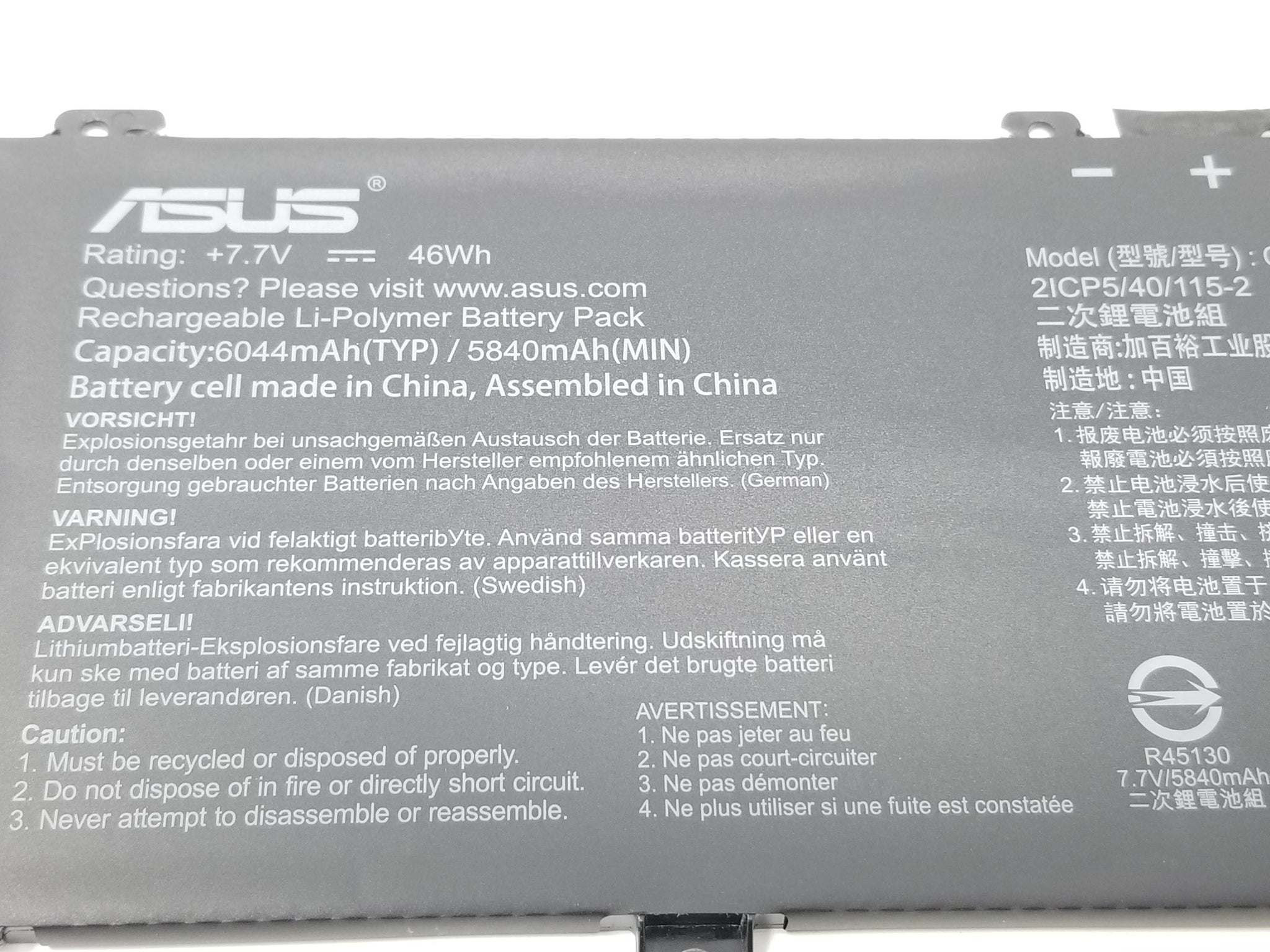 Genuine Laptop Battery for Asus Chromebook Flip C213 C213NA 0B200-02440100 7.7V 46Wh