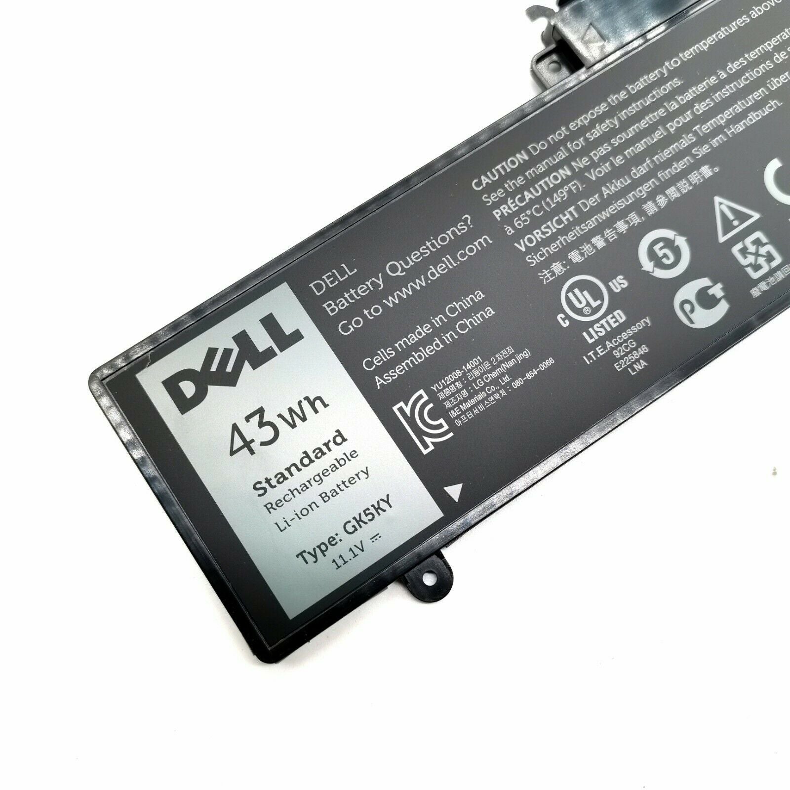 43Wh GK5KY 04K8YH Laptop Battery for Dell