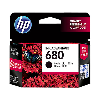 Genuine HP 680 F6V27AA Original Ink Advantage Cartridge, Black