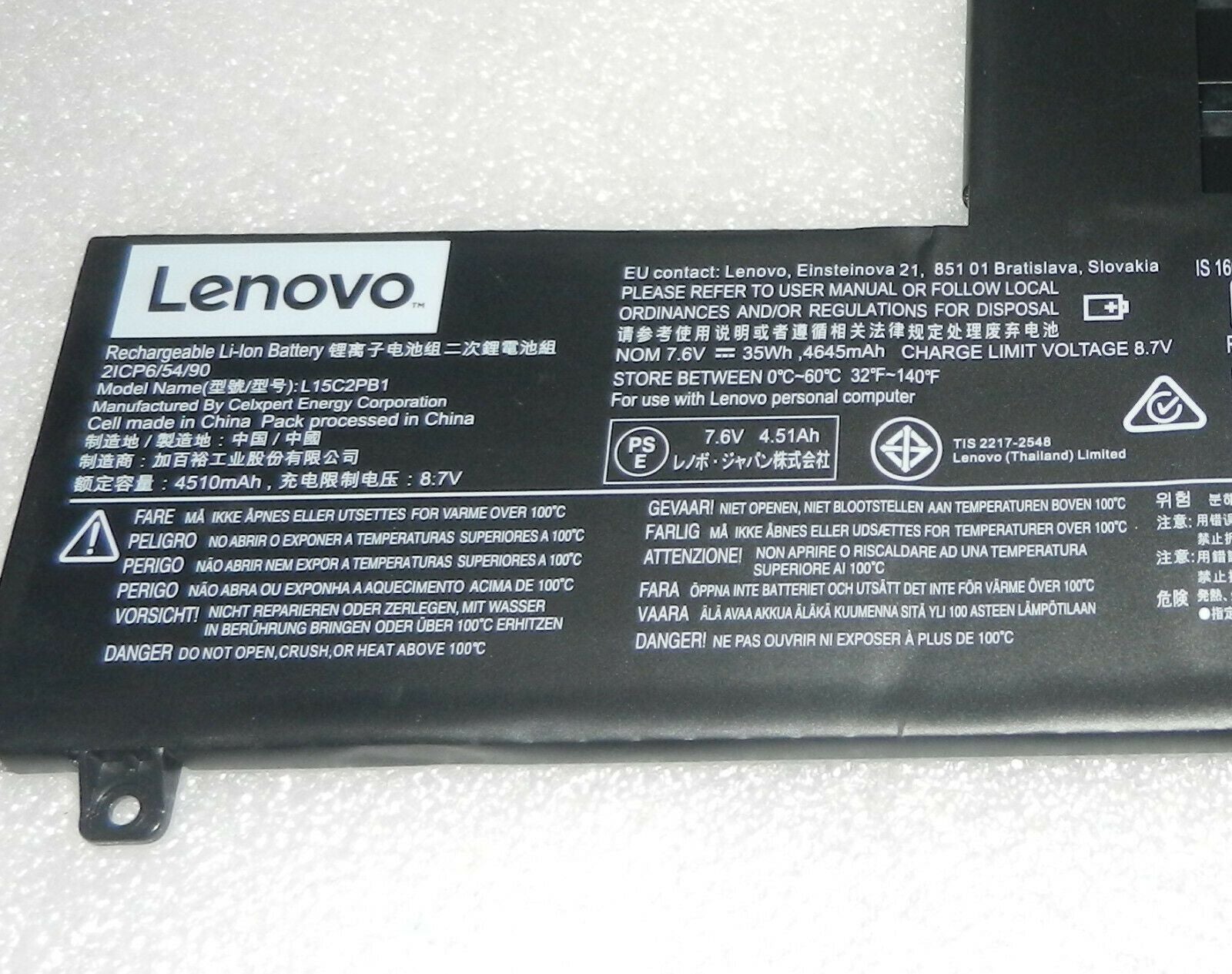 Lenovo L15C2PB1 5B10K84491 Laptop Battery compatible with Lenovo Yoga 510 510-14IKB 510-15IKB 510-15ISK 510-14ISK