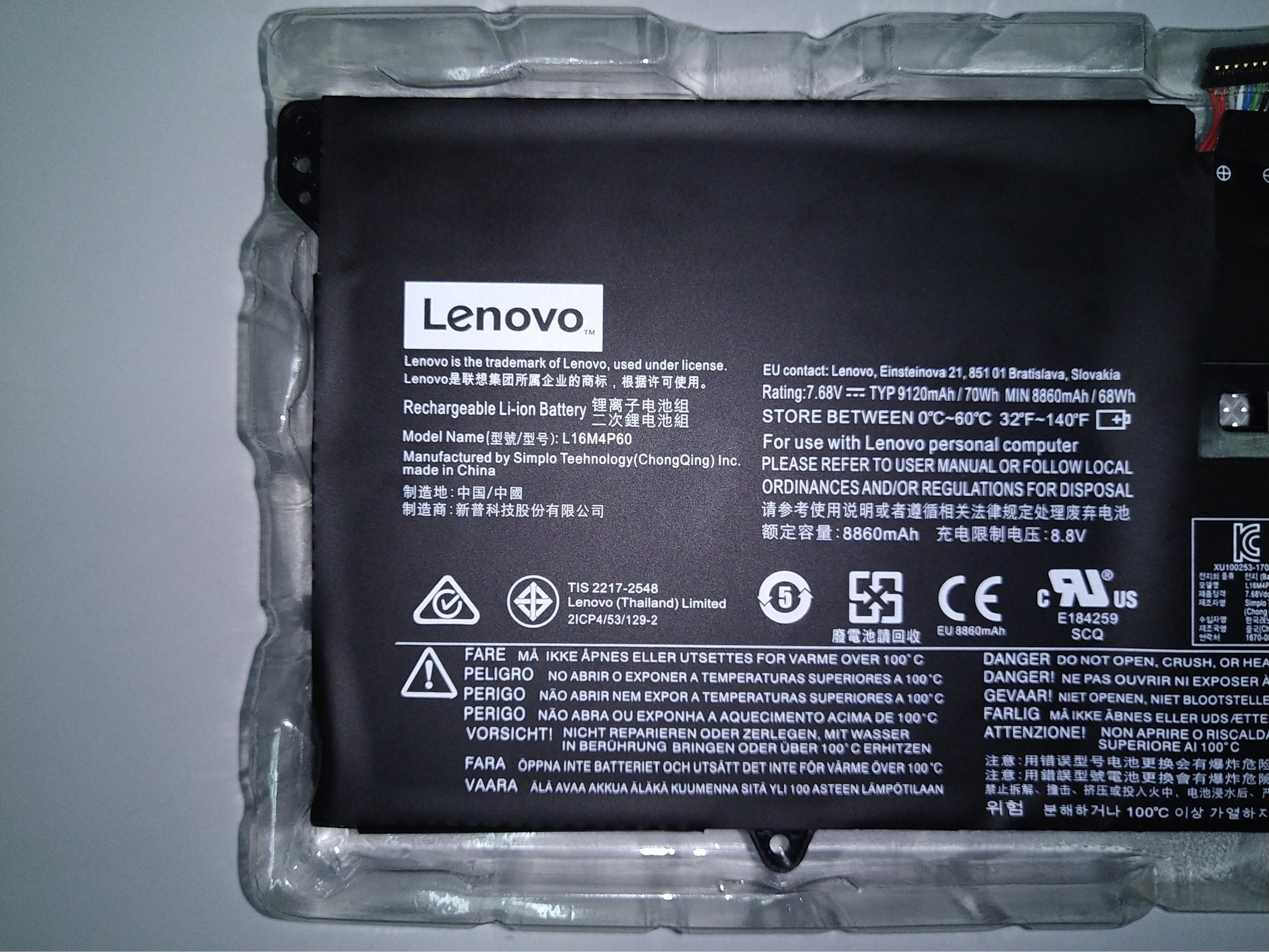  Lenovo Yoga 920-13IKB Yoga 6 Pro-13IKB 80Y70063US 5B10N01565 L16C4P61 Laptop Battery