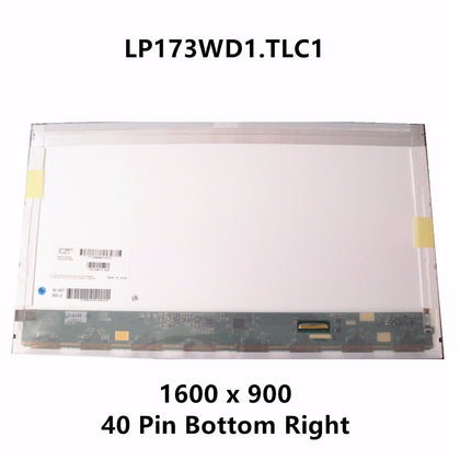 LP173WD1-TLC1 17.3″ LED Laptop Screen 1600*900 HD+ Bottom Right 40 PIN