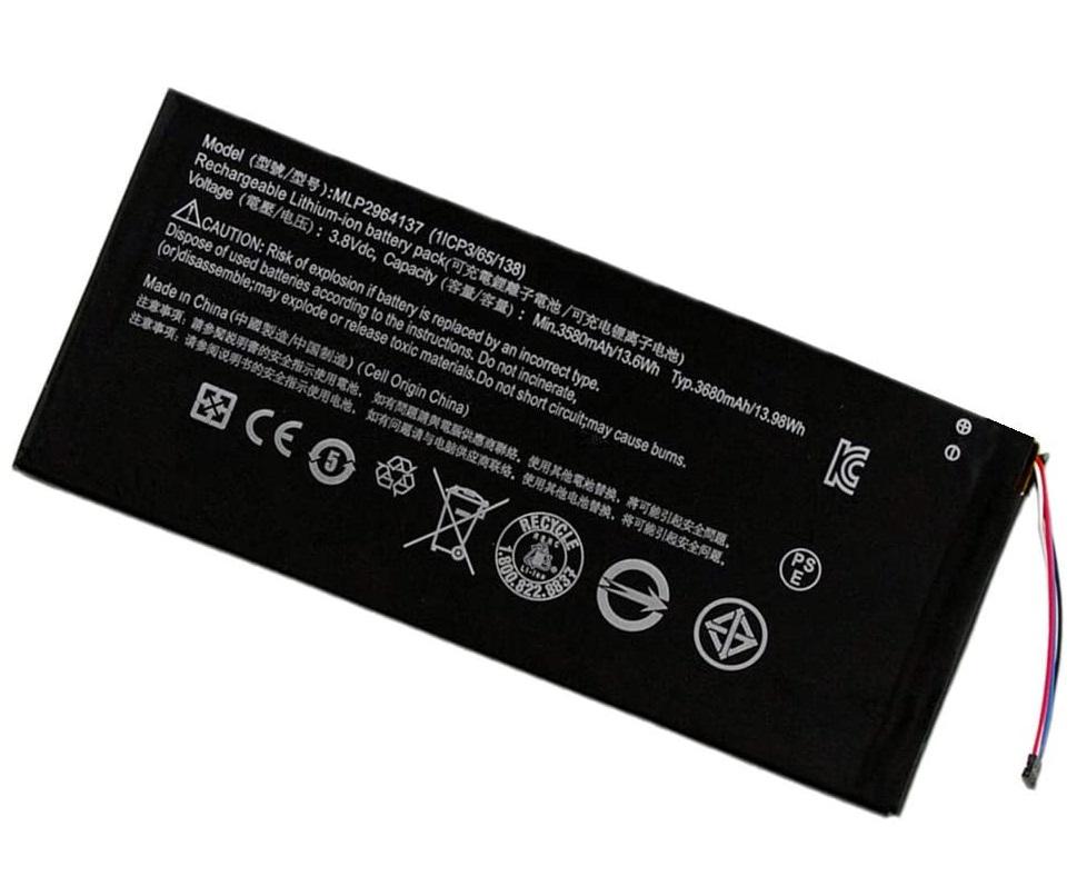 MLP2964137 battery compatible with Acer A1402 Iconia One 7 B1-730 B1-730HD 16GB Wi-Fi 3165142P A1402