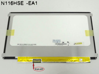 N116HSE-EA1 Slim 11.6″ 1920*1080 LED 30 PIN , 2 Twin Holes Bracket Left & Right Laptop Screen