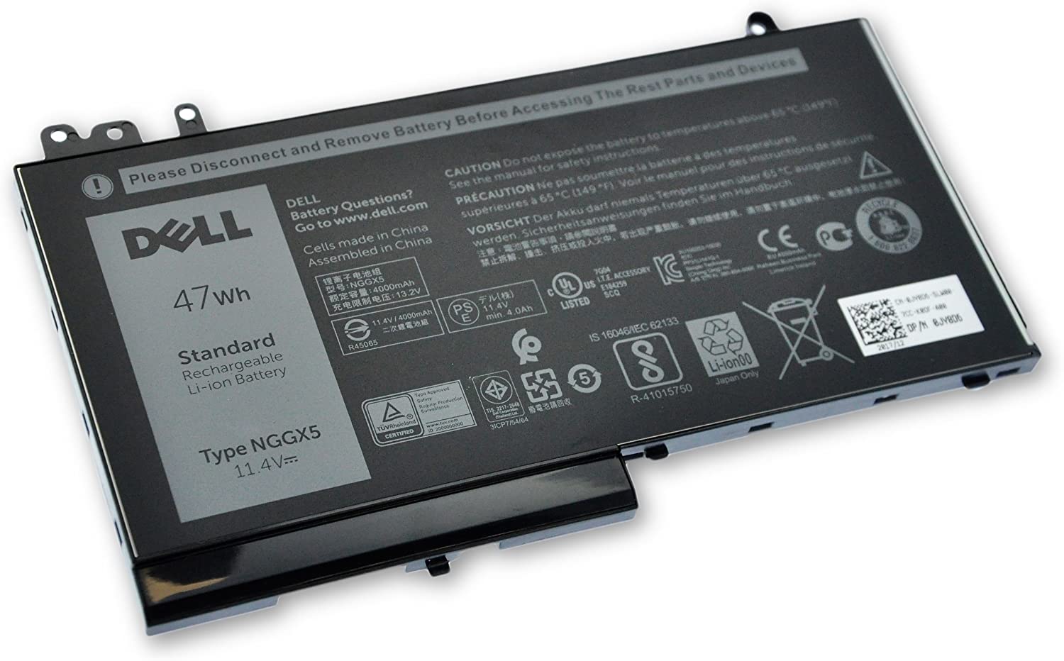 Original NGGX5 Laptop Battery compatible with DELL Latitude E5270 E5470 M3510 E5570 E5550 Series Tablet