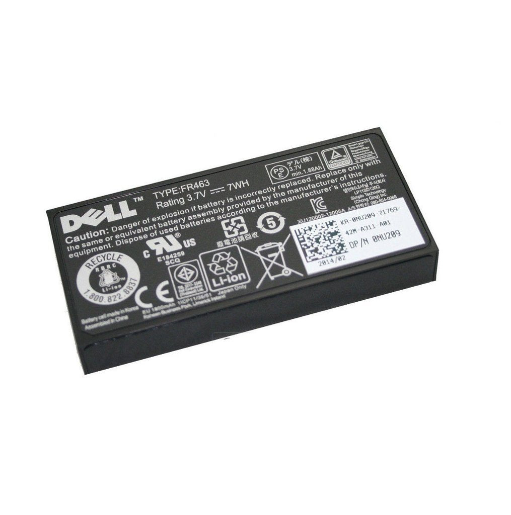 3.7V 7WH FR463 NU209 Laptop Battery compatible with Dell R900 R910 R710 2950 2900 6950 6850 PE1950 PE2950 P9110 U8735 Perc 5i 6i