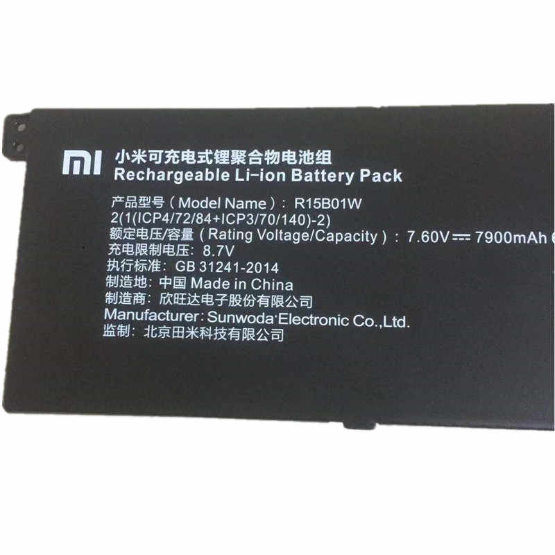 R15B01W battery for Xiaomi Mi Pro 15.6