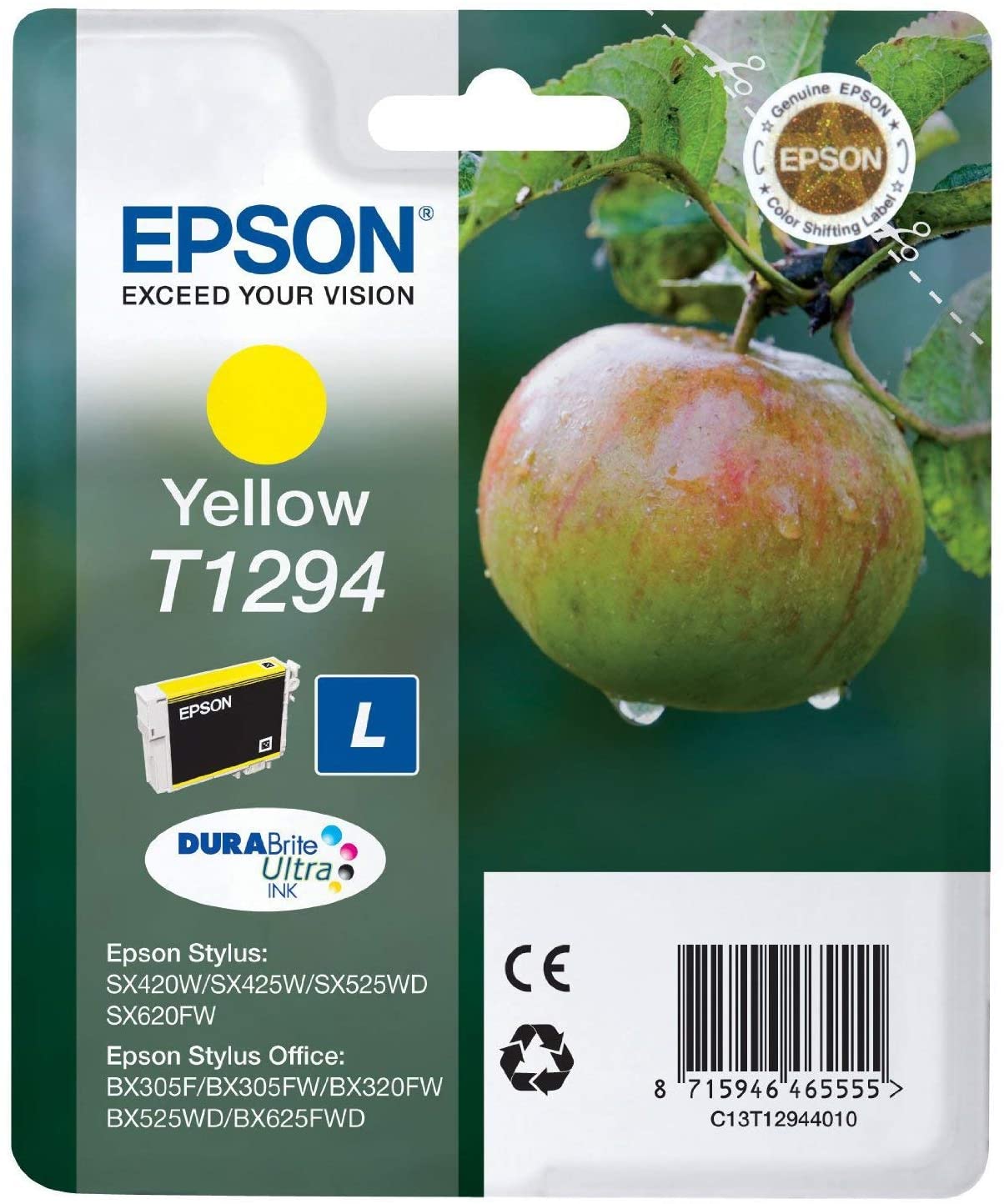 Epson Durabrite Ultra Ink Large Cartridge, Yellow [t1294]