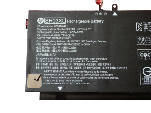 Original Hp SH03XL Laptop battery for HP Spectre x360 Convertible PC 13 13-AC033DX SH03057XL