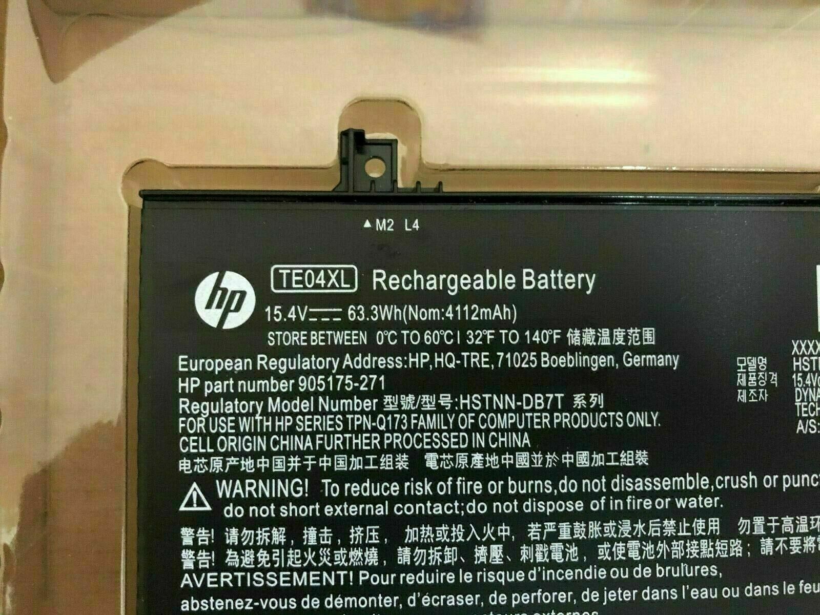 Original HP Omen 15-AX200 Series Pavilion 15-BC200NB 15-BC251NR TE04XL Laptop Battery
