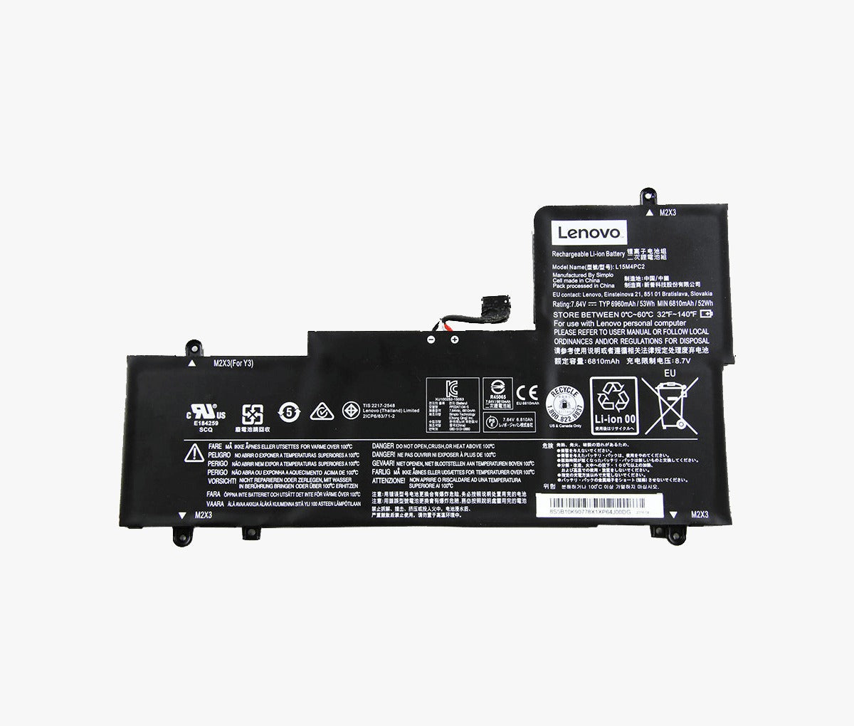 Original L15M4PC2 Battery For Lenovo YOGA 710-14ISK-ISE, Yoga 710-15ISK(80U0000HRA) L15L4PC2 5B10K90778