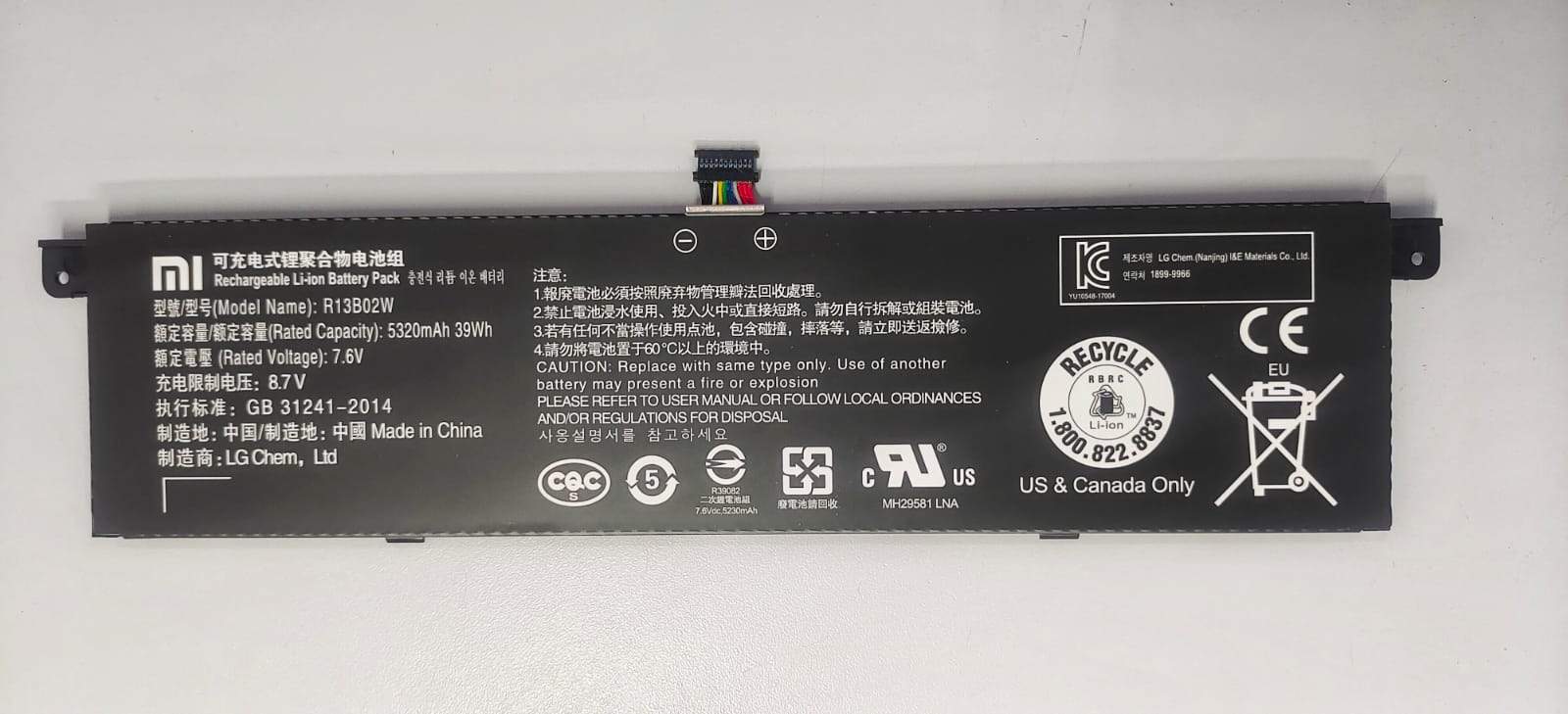 Bateria R13B01W R13B02W do Xiaomi Mi Air 13.3 2018 - Mitsu | Sklep