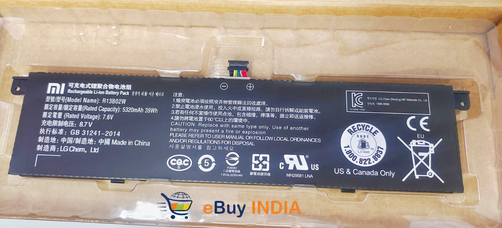 KingSener 7,6 V 5230 mAh Neue R13B01W R13B02W Laptop Batterie Für Xiaomi Mi Air KingSener 7,6 V 5230 mAh Neue R13B01W R13B02W Laptop Batterie Für Xiaomi Mi Air