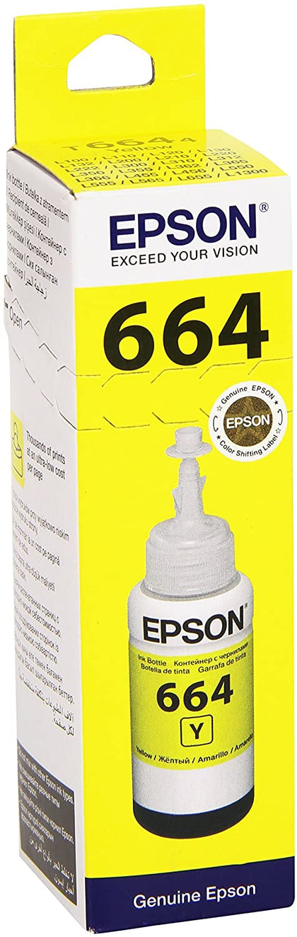Epson T6644 Yellow Original Ink Tank for Printer, 70 ml