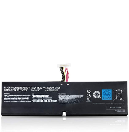 GMS-C40 Laptop Battery for Razer Blade Pro 17 2013 2014 2015 RZ09-0099 RZ09-00991 RZ09-00991101Series