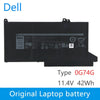 11.4V 3500mAh 0G74G, 8JYHH Original laptop battery for Dell N018L7280-D1626CN, N015L7280-D1616CN, N009L7280-D1526CN, N022L7280-D1706CN, N013L7280-D1606CN